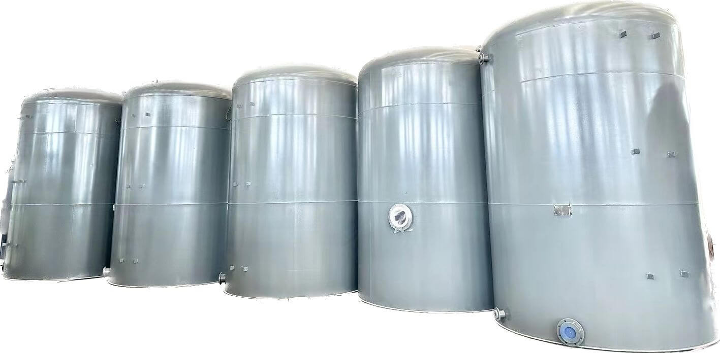 Vertical Steel Lined PE Hydrochloric Acid Storage Tank 10m3 