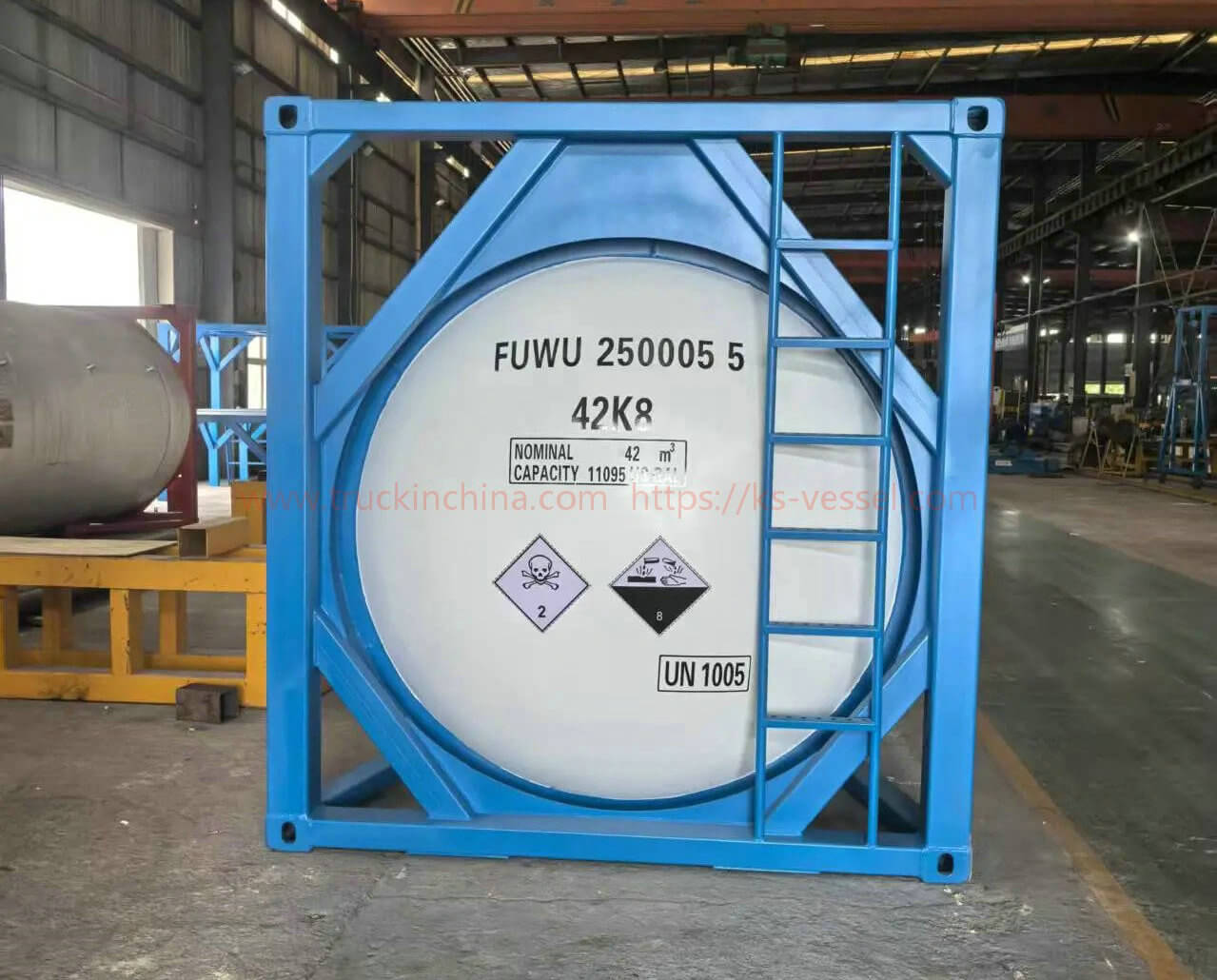 40ft ISO T50 Tank Container for UN 1005 Anhydrous Ammonia Hazardous Materials (7)