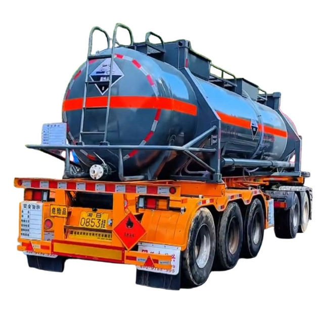 Customized T14 ISO Tank LDPE Lined 16mm-20mm for Transport Hydrochloric Acid, Sulphuric Sulfuric Acid 98% 19KL