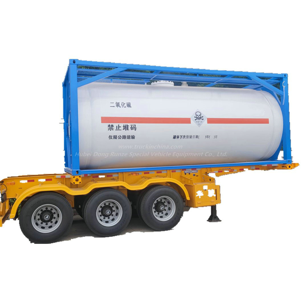 20FT ISO Tank Container for Sulfur Dioxide So2 / Un 1079 Road Transport 