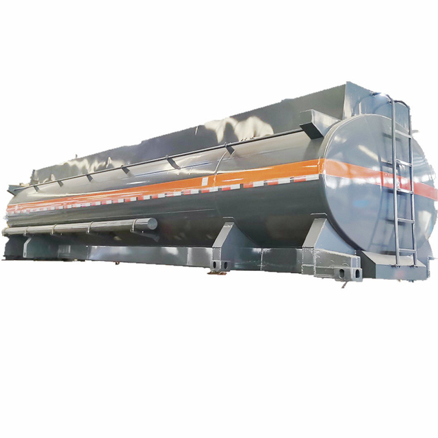 24m3 PE Liner Steel Hydrochloric Acid Tank Container for Trailer Mounted 