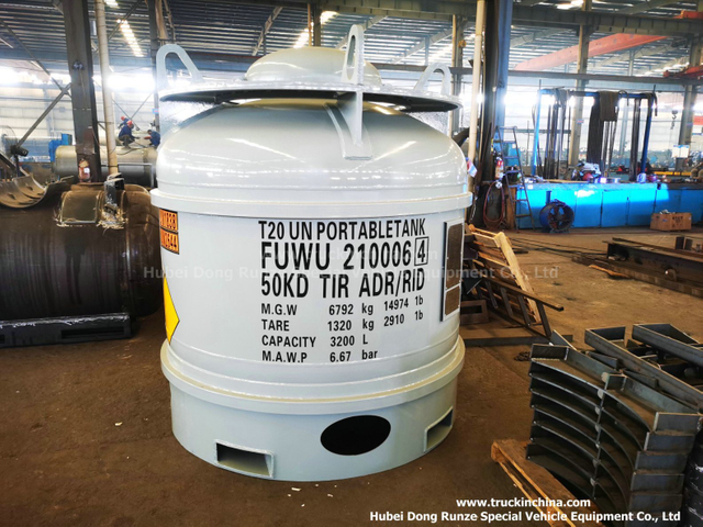  3.2cbm Bulk Container Stainless Steel UN Portable Tank T20 for Un2644 Methyl Iodide CH3I Un1838 Titanium Tetrachloride Cl4ti 