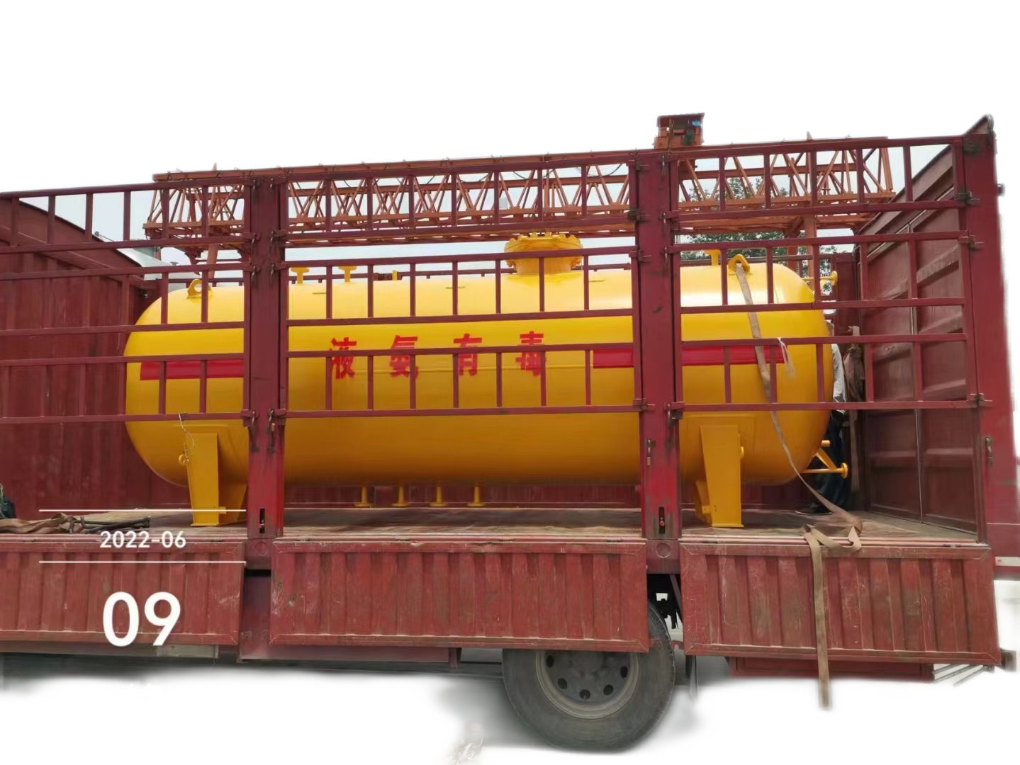 50m3 Liquid Ammonia Storage Tank DN2600 Nh3 Gas Vessel Pressure 2.16 MPa 