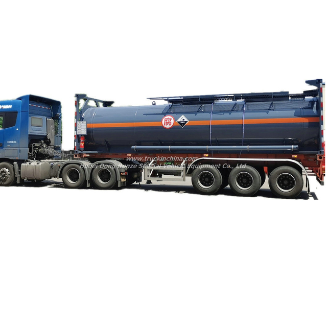 ISO 30FT Thionyl Chloride Hydrochloric HCl Acid Container Tank 21kl Steel Q235B Lined PE