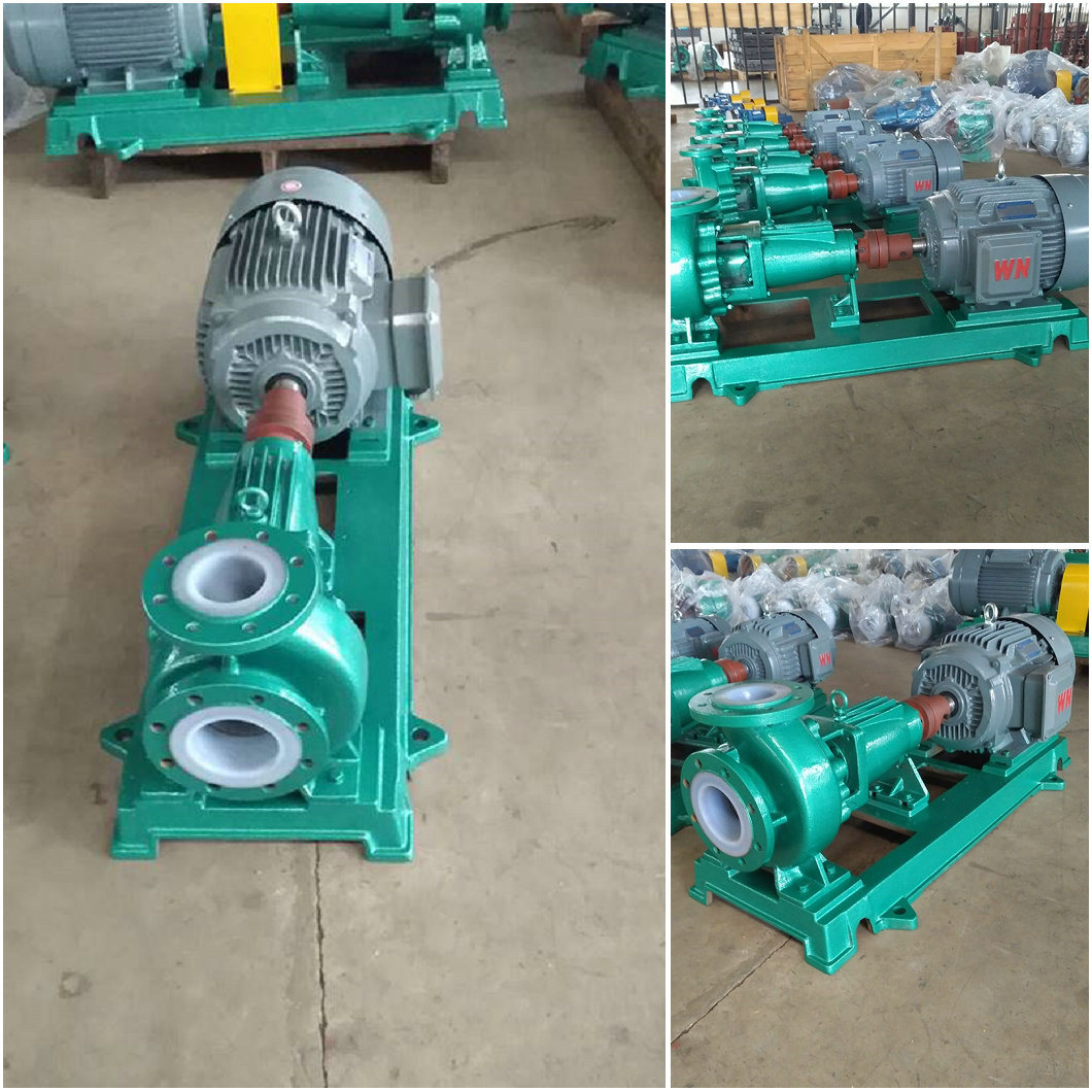 Ihf Fluorine Plastic Lined Magnetic Drive Corrosion Chemical Centrifugal Pump for Highly Corrosive Chemicals HCl Hydrochloric Acid Pump Ihf80-50-250