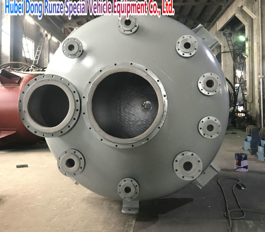 Customized PE Lining Steel Lined Plastic Concentrated Sulfuric Acid Hydrochloric Acid Storage Tank Mulit Holes Chemical Mixing 10m3