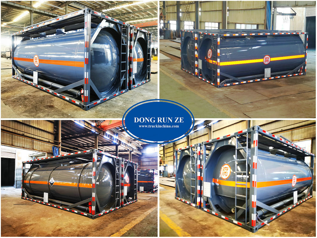 20FT 20000liters Stainless Steel Nitric Acid Hno3, Hf Acid, Naoh Sodium Hydroxide ISO Tank Container SS30408
