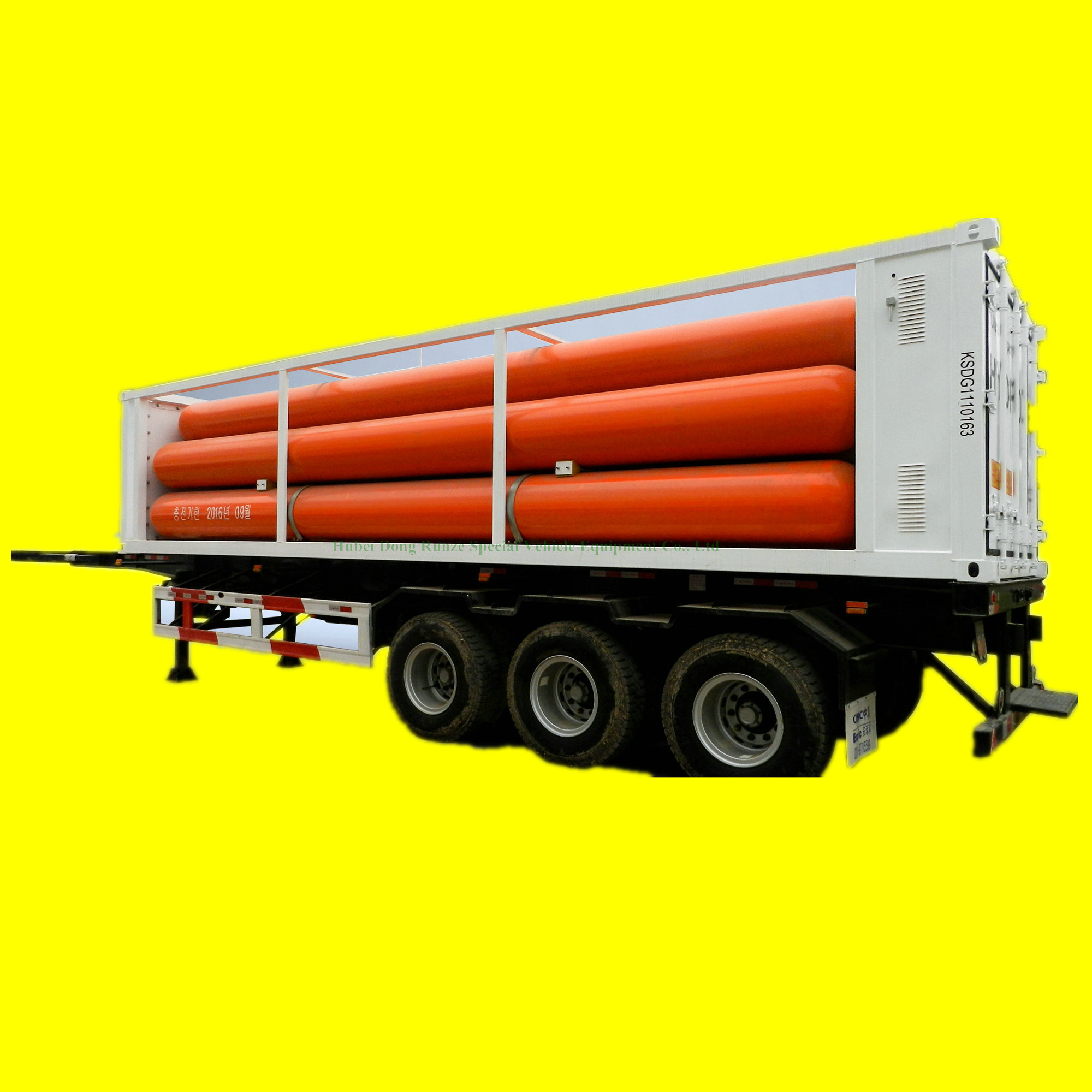 Tube Trailers Mounted Helium Container (Compressed Gas Skid Tube Bundle Container for Industrial Gas)