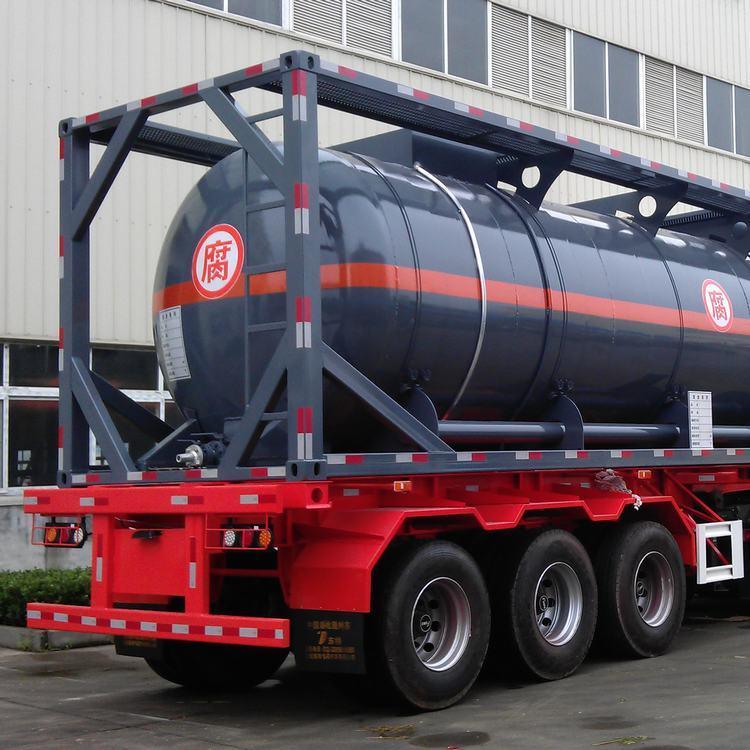 Concentrated Hno3 Acid Stored and Transported in Aluminium 30FT Containers