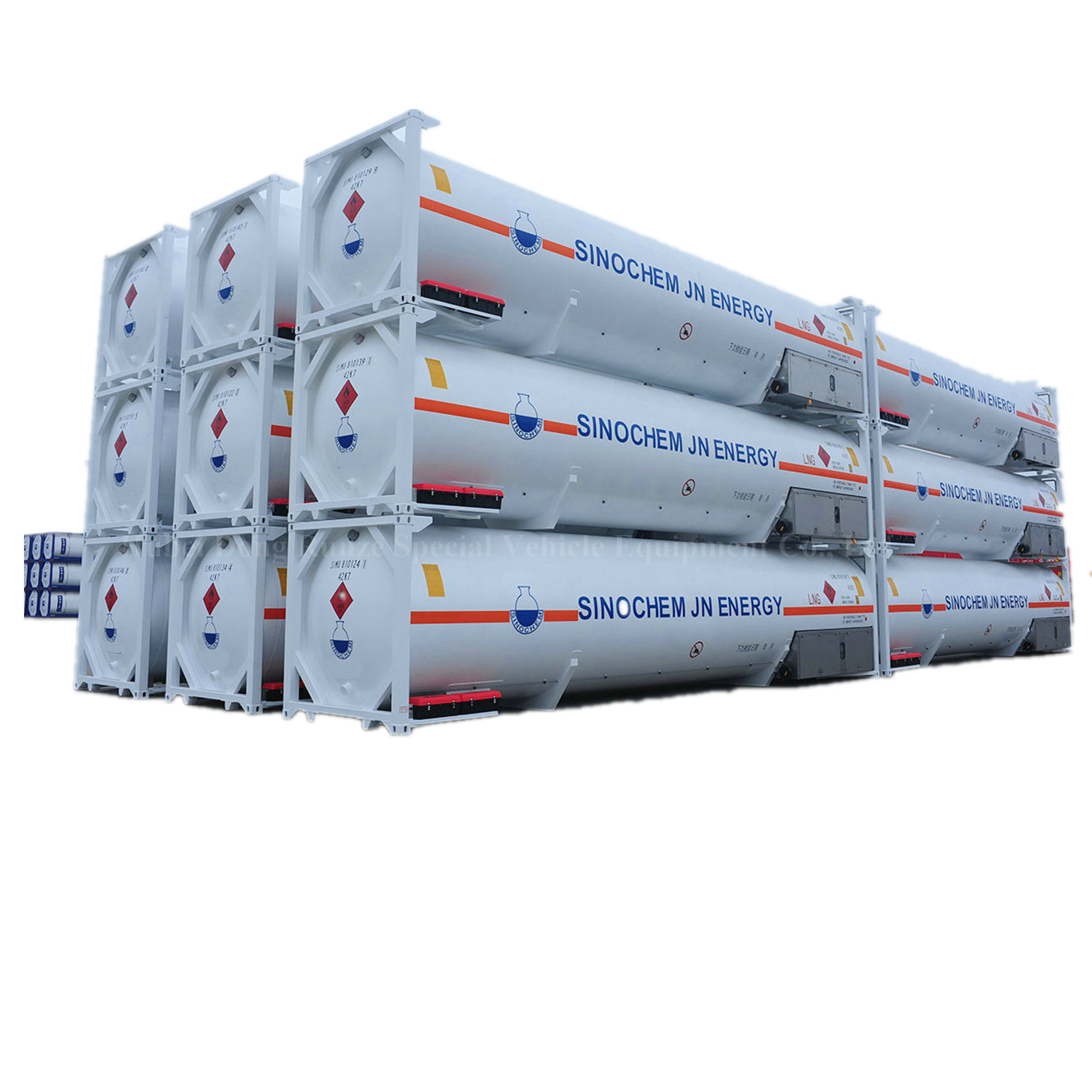 40FT T75 Cryogenic Liquid Lox/Lin/Lar/Lco2/LNG Storage Tank ISO Tank Container (Liquefied Natural Gas / Ethylene / Ethane /Nitrogen /Oxygen /Methane)