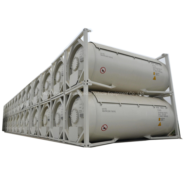 20FT LPG ISO Tank Container for Propane Gas Transport (UN Portable Tank UN 1075 T50 IMDG RID /ADR ASME BV Certified)