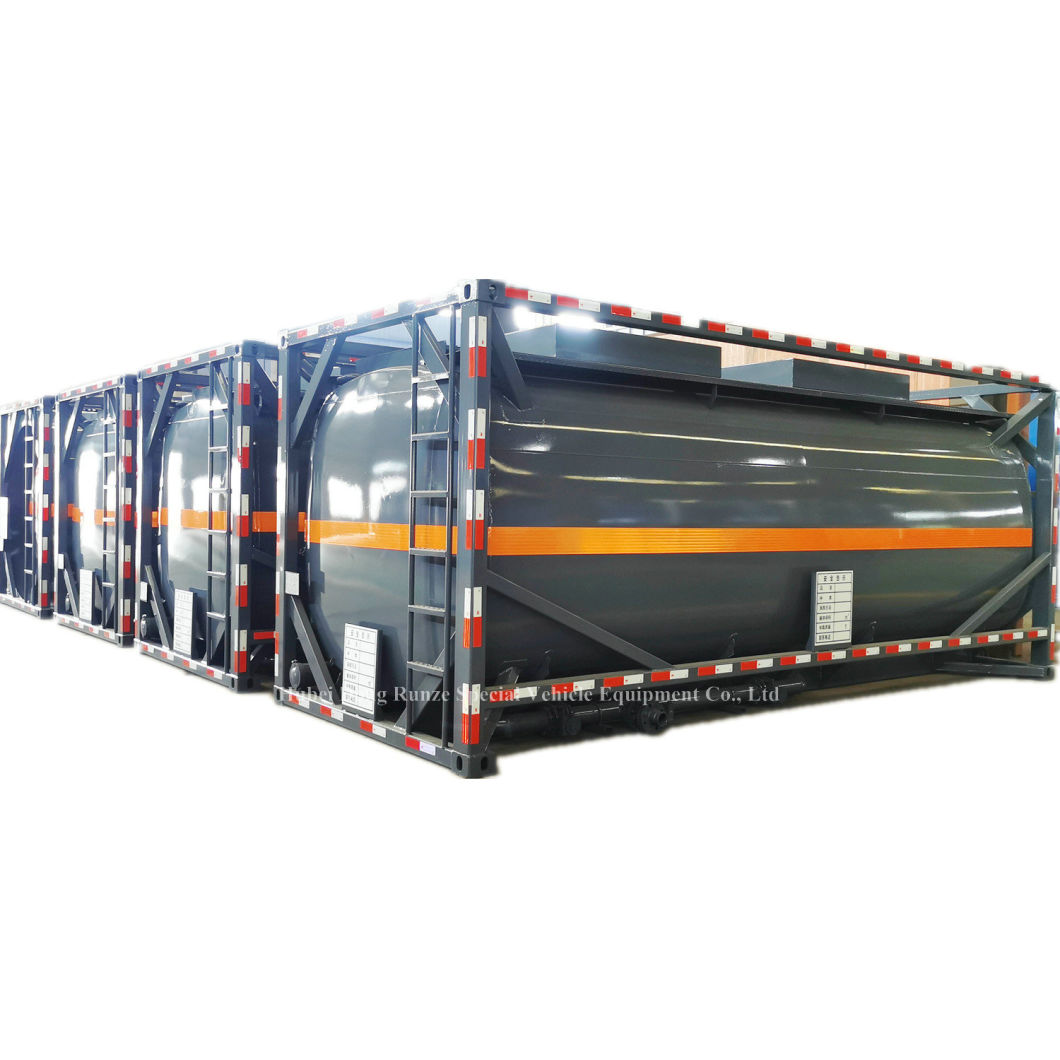 Un 1789 Isotank 30FT for Tank Container Road Transport Hydrochloric Acid (Muriatic Acid Strongly Acidic Hydronium Chloride ,HCl) 28,000liters