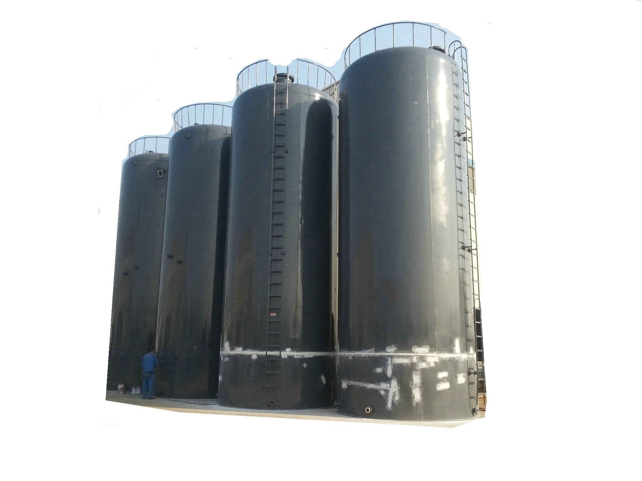 Customize Chemical Reactor Tank Acid Tower (10m3 -120 M3 Acid Storage Tank Mixing Tank Lined Reactor)