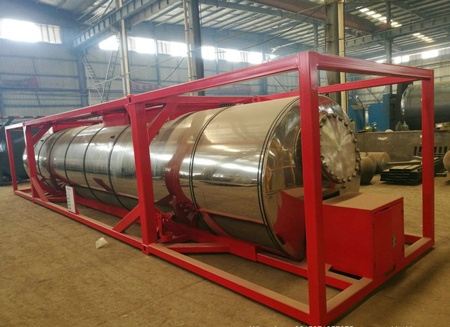40FT 316L Stainless Steel ISO Tank Container for Liquid Molten Sulfur Storage Transport 
