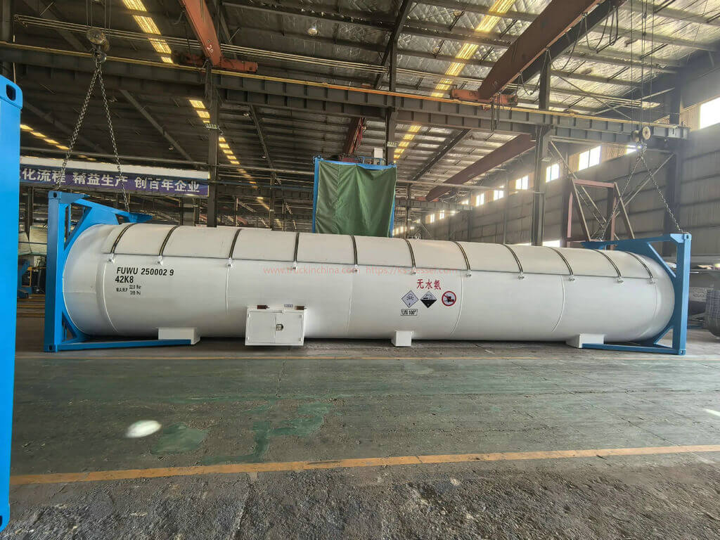 40ft ISO T50 Tank Container for UN 1005 Anhydrous Ammonia Hazardous Materials (6)