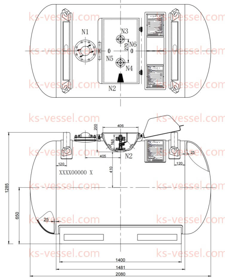C-430 T21 Portable Tank 1630L Material .SA516