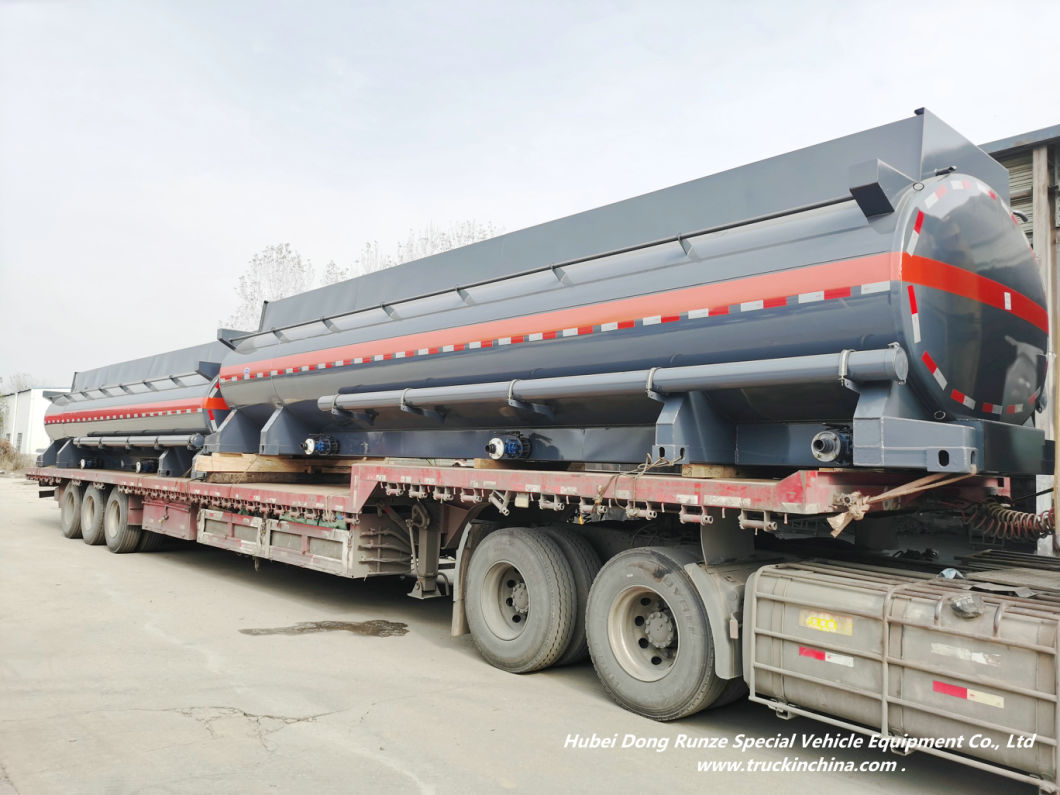 PE Liner Steel Hydrochloric Acid Tank Container 24m3 for Trailer Mounted Without Frame Q235B+PE