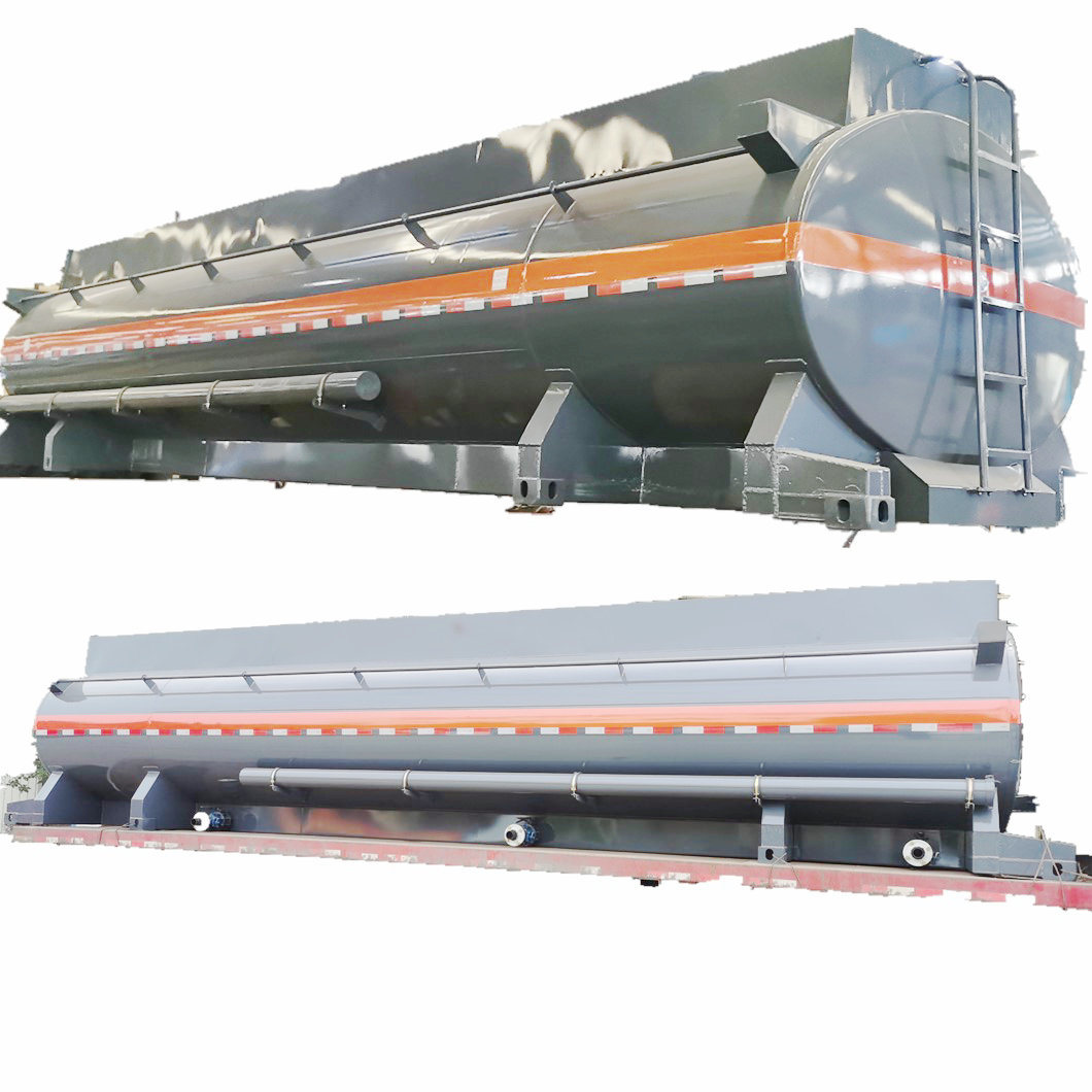24m3 PE Liner Steel Hydrochloric Acid Tank Container for Trailer Mounted 