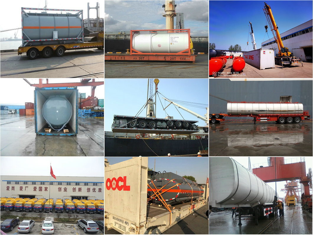 Sodium Hypochlorite (Bleach NaOCL) Storage Transportation Tanks for Truck Trailer Mounted with Insulation Layer 6604 Gallon 25kl
