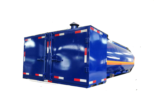 9m3 Mobile Bitumen Truck Tank Upper Body ( Hot Asphalt Tank With Baltur Diesel Oil Burner Generator)