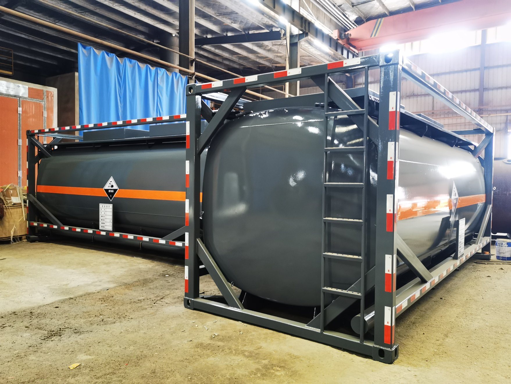 20feet 21kl Hydrochloric Acid Steel Lining Plastic PE ISO Tank Container 