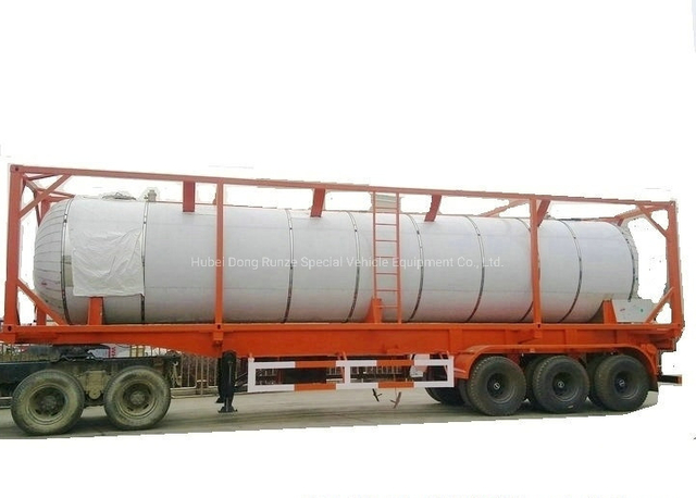 Customising 40FT Stainless Steel Tank Container with Insulation Steam Heating for Phosphorus Chemeical Liquid Transport