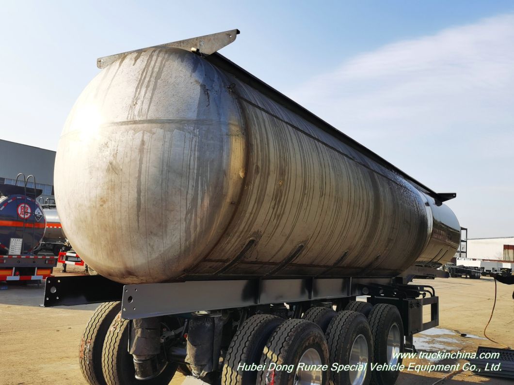 Tri - Axles Stainless Tank Trailer for Transport 35m3-60 M3 Food Oil, Ethanol, Liquor, Win, Alcohol, Water Reducers 8000 --15850us Gallon