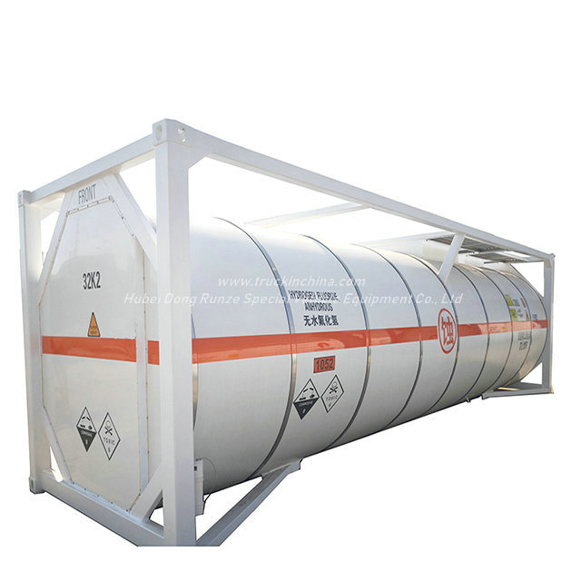 30FT ISO Tank Container for Road Transport Un1052 AHF Anhydrous Hydrogen Fluoride 