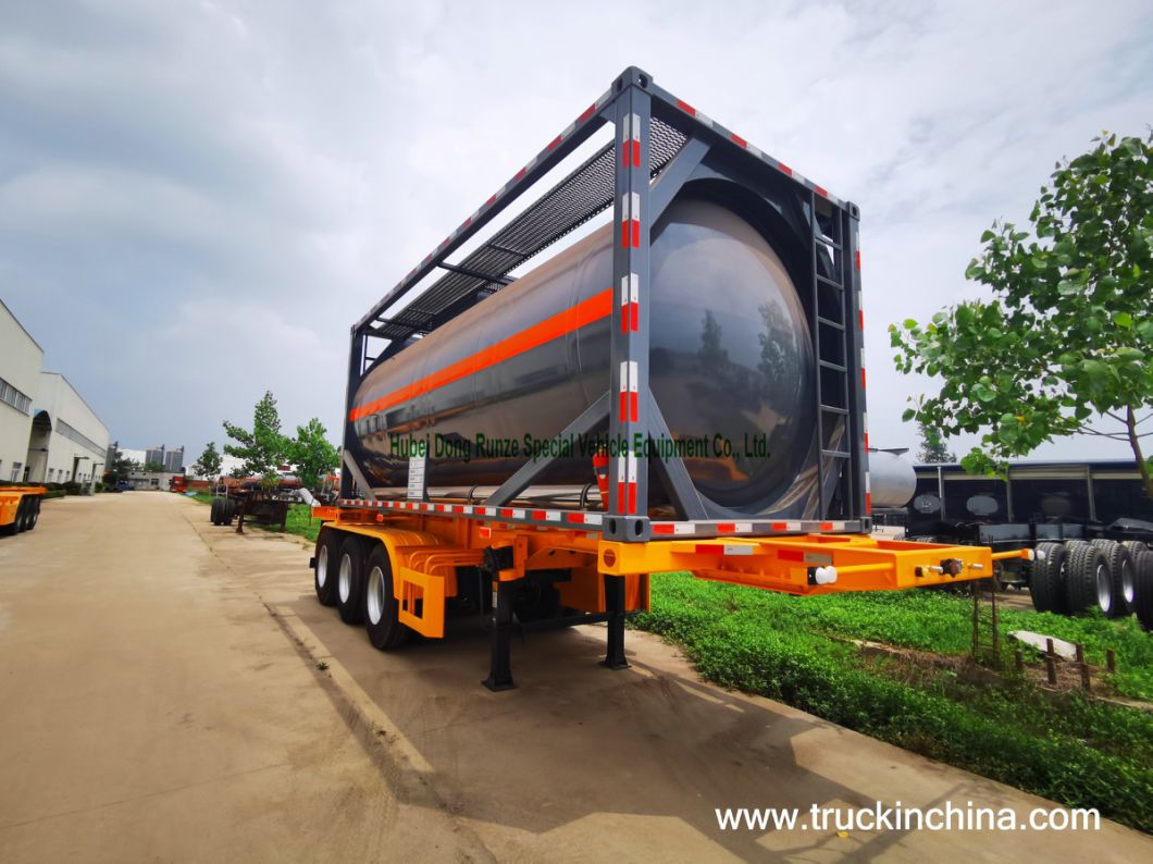 20FT Cylindrical ISO Tank Container (Stainless Steel Isotank 24000Liters)