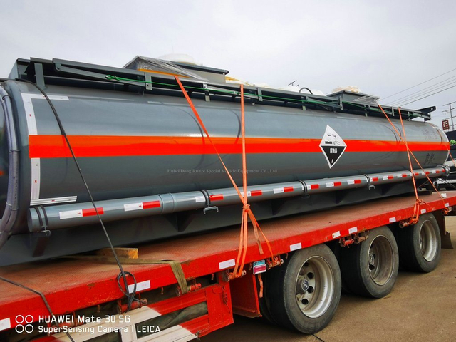 Customize SKD 15m3 Steel Lined PE Elliptical Tank for Hydrochloric Acid, Sodium Hypochlorite transport 