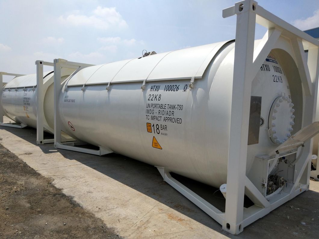 20FT LPG ISO Tank Container for Propane Gas Transport (UN Portable Tank UN 1075 T50 IMDG RID /ADR ASME BV Certified)