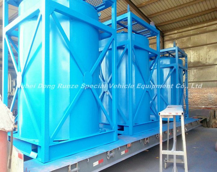 Hydrofluoric Acid Portable IBC Tank Container 5cbm-10cbm Steel Lined LLDPE Tank Used to Contain: HCl, Naoh (max 50%) , Naclo (max 10%) , PAC