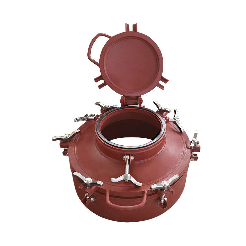 Customizing Carbon Steel Double Quick Opening Manhole Cover Lid for Chemical Liquid Concentrated Sulfuric Acid Storage Tank