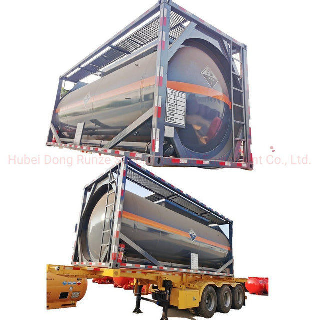 Lined PE ISO Chemical Tank Container for Storage Transport Ammonia Water, Hydrochloric Acid, Phosphoric Acid, Hydrogen Peroxide, Caustic Soda 