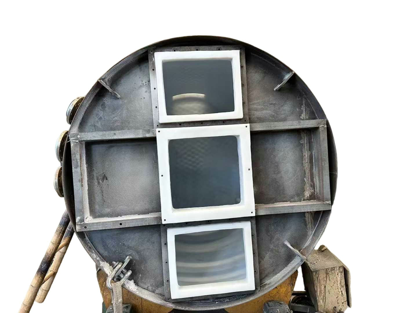 Vertical Steel-Lined Polyethylene Plastic Acid Chemical Liquid Washing Tank(10mm Steel Lining 18mm PE Tanks)