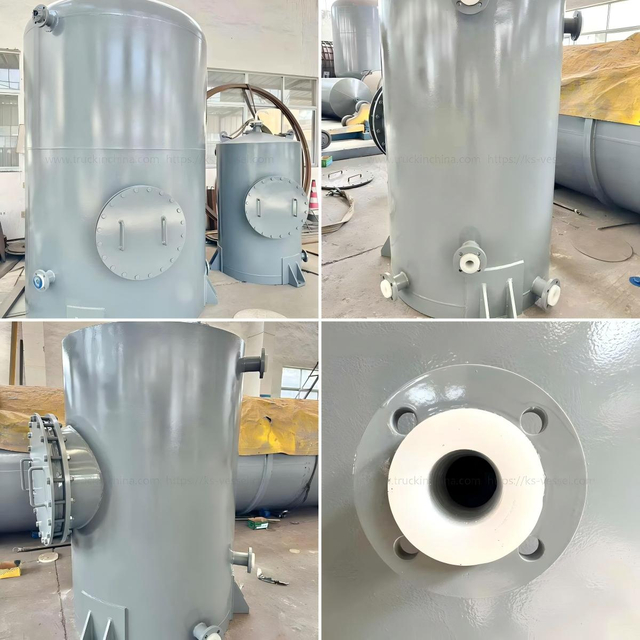 1000L-6000L Vertical Plastic Polyethylene Lined Steel Tanks Lining PE 16mm for Storage HCL Acid 