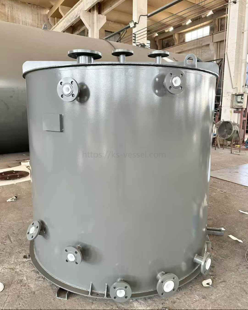 PTFE-Lined 3m³ Sulfuric Acid Dilution Tank Steel Lined PTFE with Teflon Stirrer 
