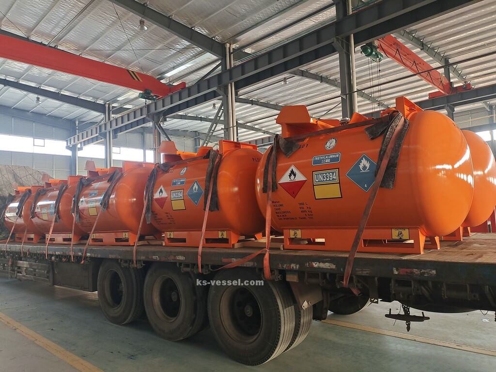 10PCS Keystone Vessel C480 1880L UN 3394 TEAL UN Portable Tank T21 For Marun 