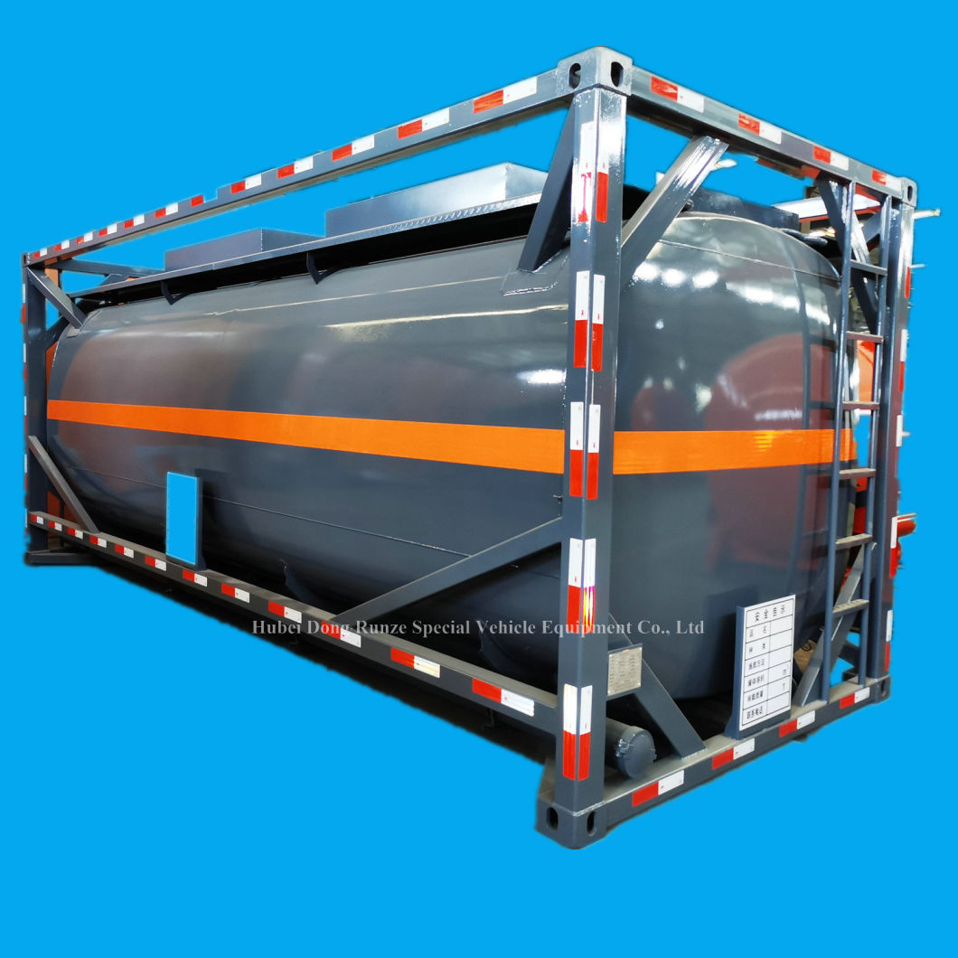 20feet Lining PE Petrochemicals Transport Chemical Liquid ISO Tank Container Q235B+PE 21m3