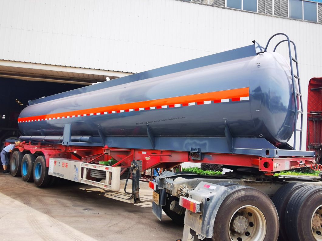 40feet Chemical Liquid Container Transport Trailer Mounted Petrochemicals Tank Lined PE