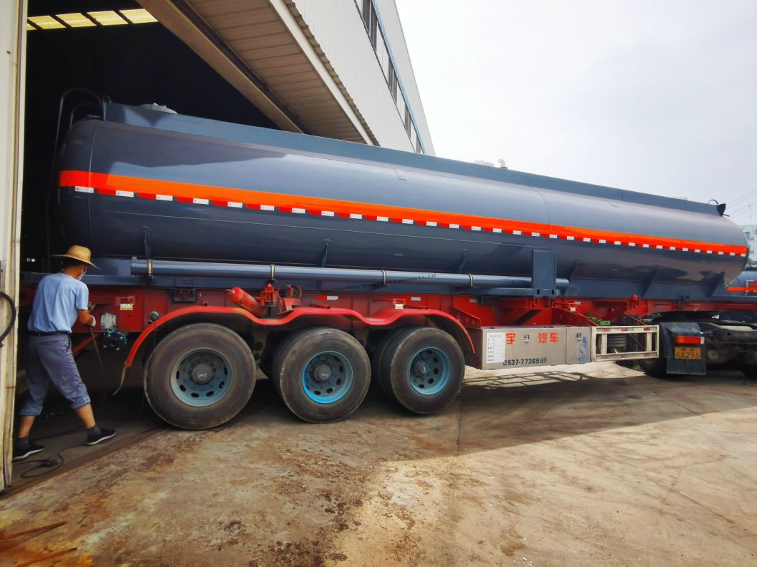 40feet Chemical Liquid Container Transport Trailer Mounted Petrochemicals Tank Lined PE