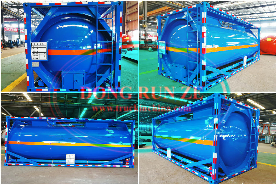 30FT 40FT Corrosive Chemical ISO Tank Containers Inner Lined PE for Transport Hydrochloric Acid, Sodium Hypochlorite 30kl