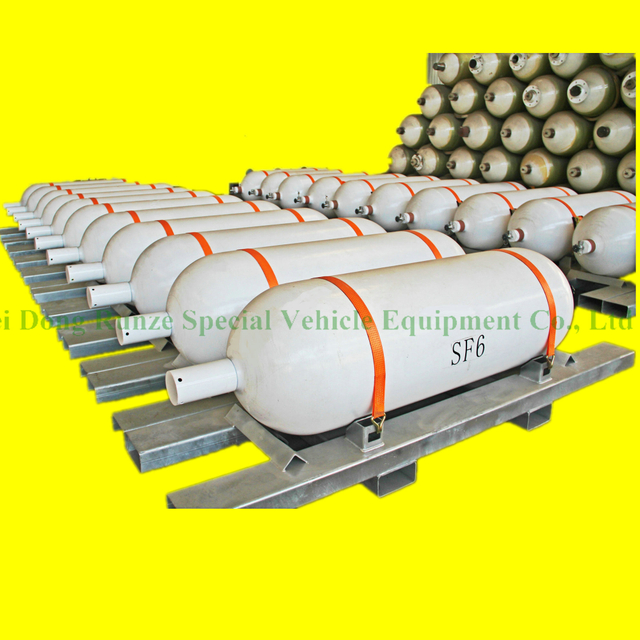 High Purity High Pressure Gas Cylinder for Liquefied Chlorine Gas Cl2 Skid Storage Transport 440L, 470L Pressure 16.6MPa