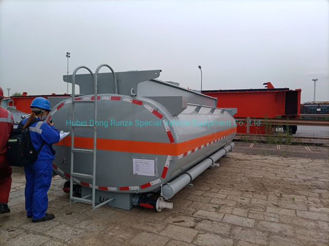  Customize 13.5KL Steel Lined 18mm LDPE Tank Tanker Body for Transport Hydrochloric Acid 