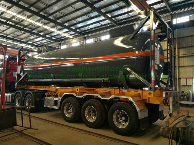 Un 1789 Isotank 30FT for Tank Container Road Transport Hydrochloric Acid (Muriatic Acid Strongly Acidic Hydronium Chloride ,HCl) 28,000liters