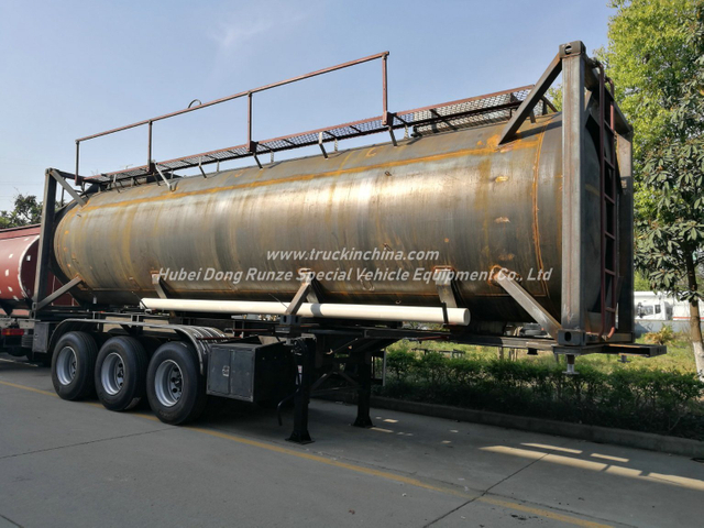 Lined Tank Container for Road Transport 28kl Hydrochloric Acid HCl (max 35%) , Naoh, Naclo
