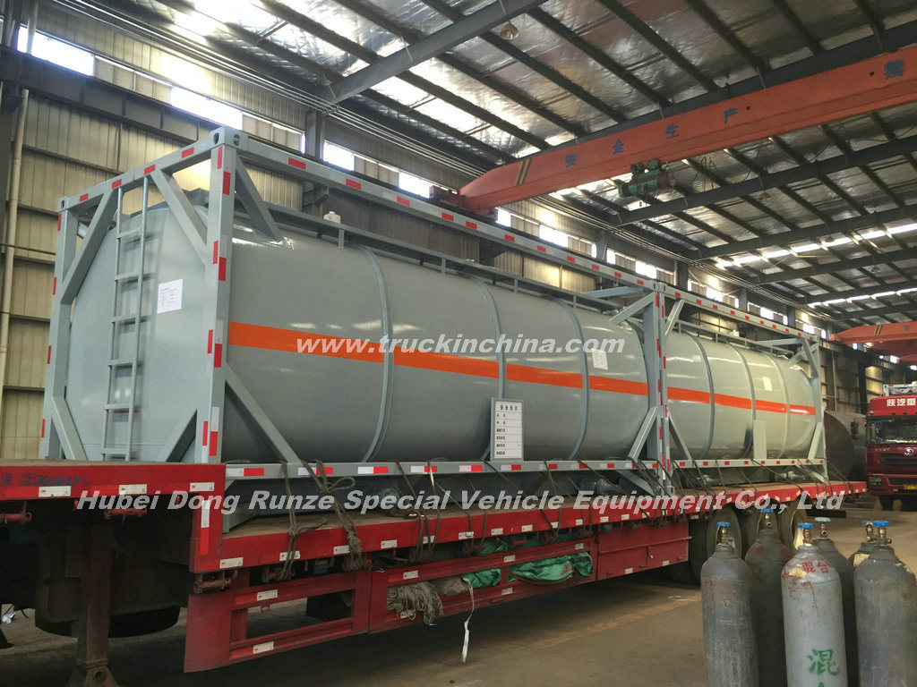 Class 8 Naclo 20FT Tank Container for Sodium Hypochlorite (NaClO max 15%) Solution Perfect for Transport Bleaching Liquid Un 1791