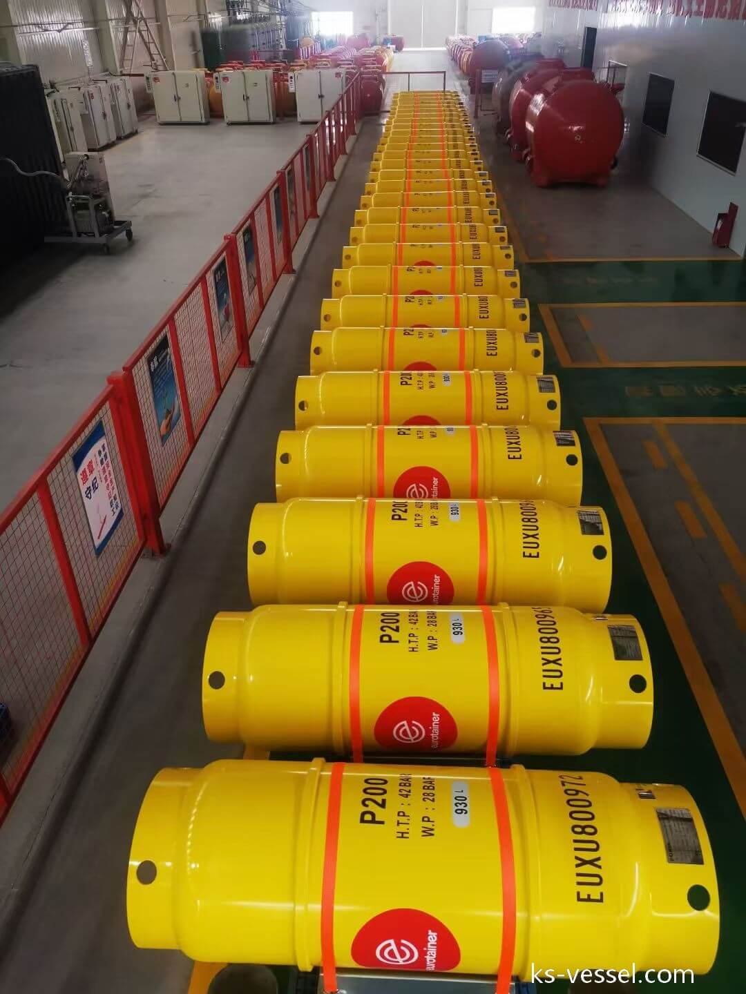 Keystone Vessel 930L P200 Type Stainless Steel Gas Cylinders for ADR Specialty Gases