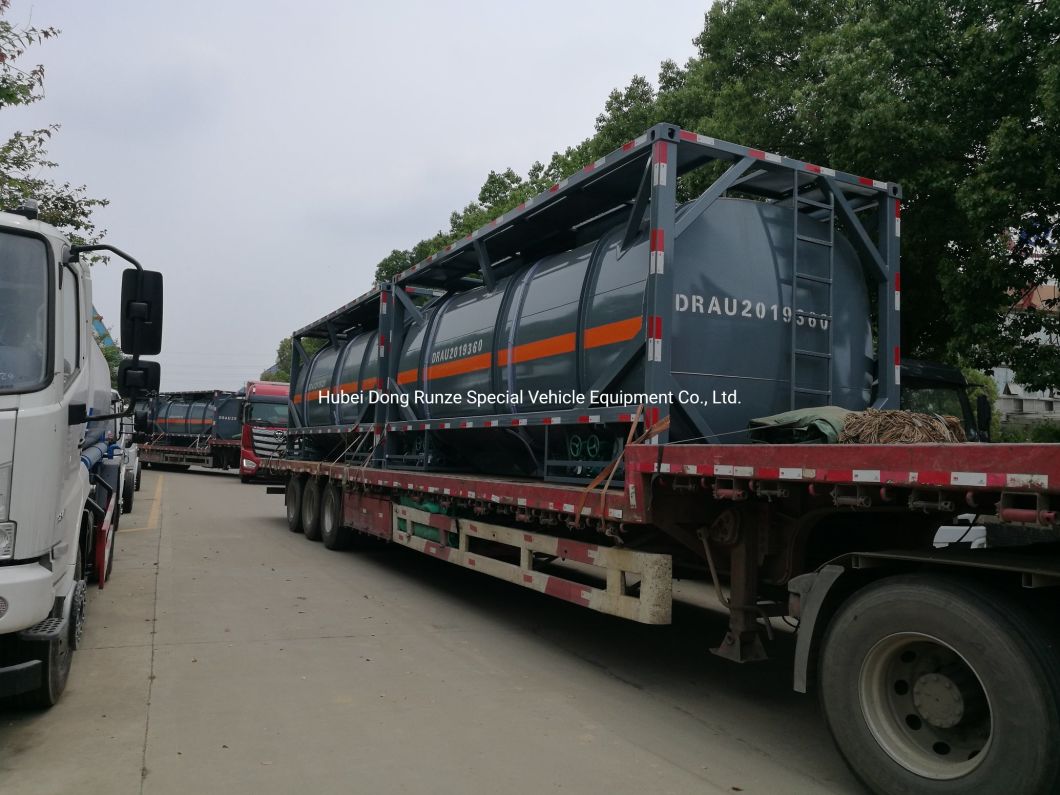 20FT ISO Hydrochloric Acid Tank Container 21cbm (21000 Liters Steel Lined LLDPE) for Vietnam Chemical Factory Acid Trailer Transportation