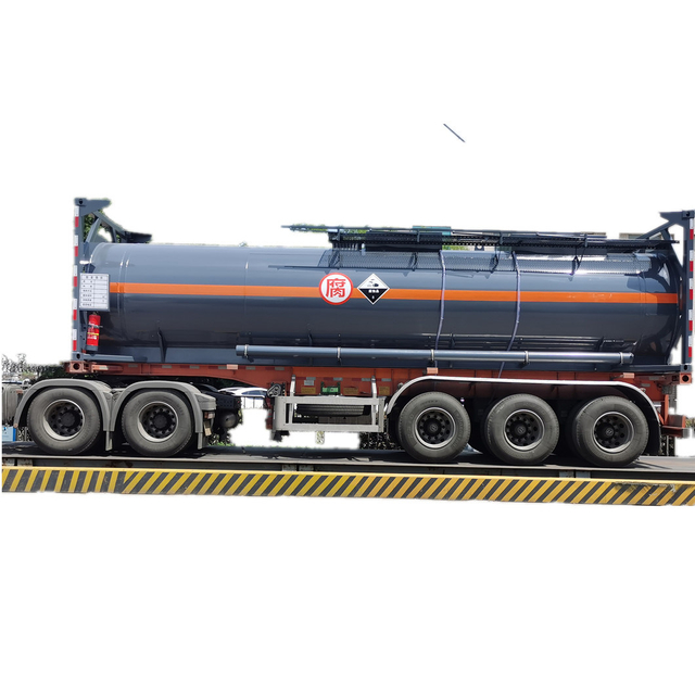 ISO 30FT Thionyl Chloride Hydrochloric HCl Acid Container Tank 21kl Steel Q235B Lined PE